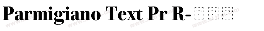 Parmigiano Text Pr R字体转换 Parmigiano Text Pr R字体转换
